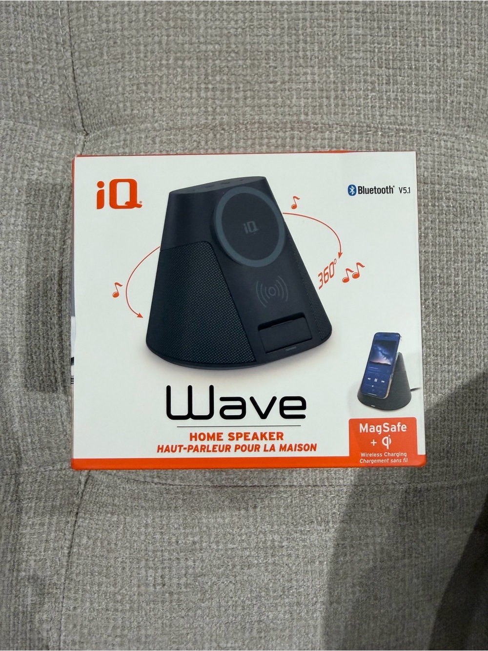 Wave  IQ Black Bluetooth Home Speaker with MagSafe Charging